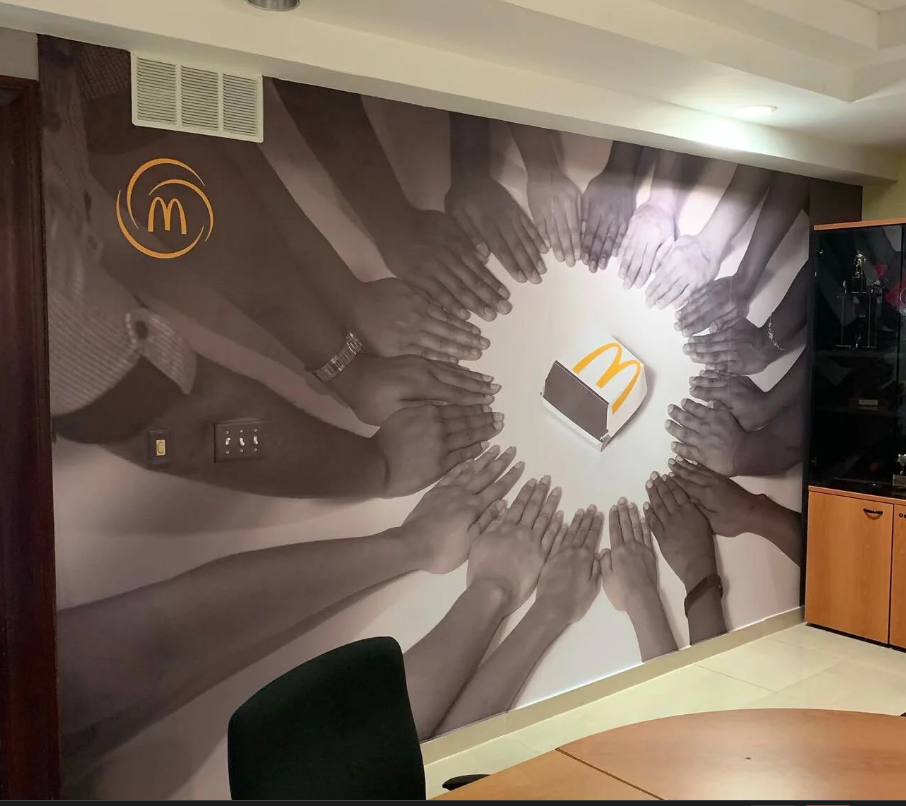 McDonald's Boardroom — Feature Wall Install